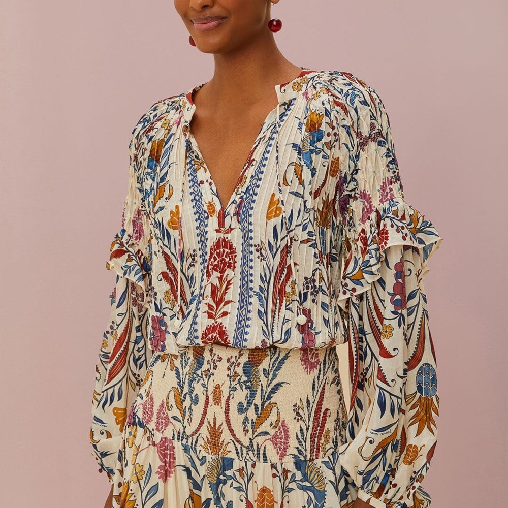 Farm Rio Romantic Lightness Blouse